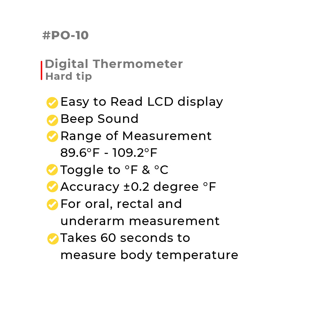 Digital Thermometer Hard Tip PO-05